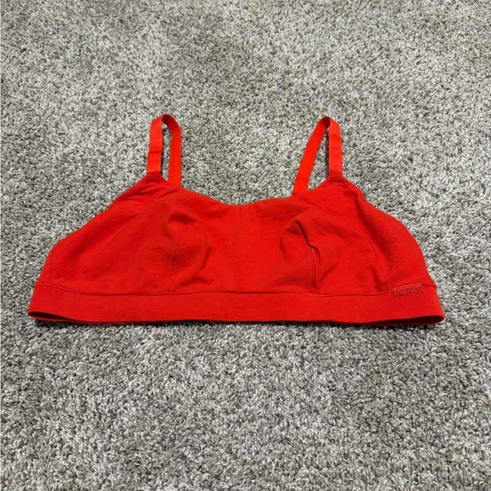 Savage X Fenty Red Bra with Adjustable Straps